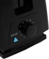 Електричний тостер Bitek BT-263 Black 1000W кухонний горизонтальний електротостер на 2 тости для хліба зі знімним піддоном 2 Slice TOASTER Чорний