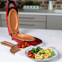 Двухсторонняя электросковорода для вторых блюд Red Copper 5 Minuts Chef 800W электрическая плита, скороварка, бутербродница с антипригарным покрытием
