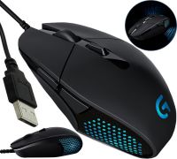 Игровая компьютерная мышь Logitech G302 Deadalus Prime проводная USB геймерская мышка с подсветкой для ПК компьютера и ноутбука G-302 Черная