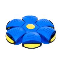 Літаючий м'яч фрісбі Flat ball disk з LED підсвічуванням Сяючий складаний ігровий диск трансформер плоский для активних ігор на природі та вдома