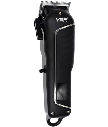 Аккумуляторная машинка для стрижки волос VGR V-683 10W беспроводной мужской триммер для окантовки бороды и усов со сменными насадками и дисплеем USB