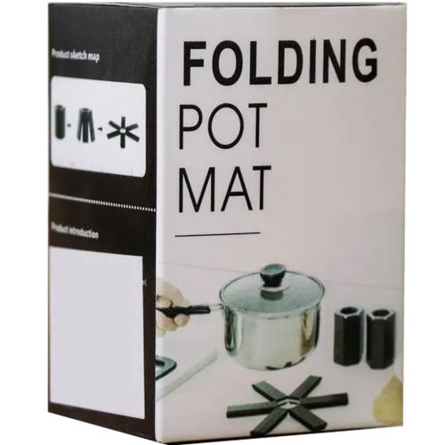 Кухонна підставка під гаряче Folding Pot Mat антипригарна термостійка складна підставка, нековзний килимок для посуду на кухню 19 * 19 см