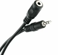 Універсальний аудіо кабель-подовжувач Pro Legend PL1055 AUX 3.5мм 150 см тато-мама для навушників, стерео кабель mini Jack 1.5м для телефону Чорний