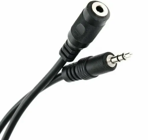 Універсальний аудіо кабель-подовжувач Pro Legend PL1055 AUX 3.5мм 150 см тато-мама для навушників, стерео кабель mini Jack 1.5м для телефону Чорний