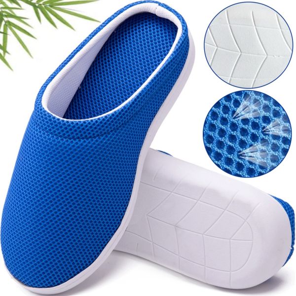 Бамбукові капці Cool Bamboo Anti-Fatigue Gel Slippers для зняття втоми ніг 41 розмір, розслаблювальні гелеві капці з піни з ефектом пам'яті