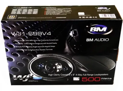 Автомобільні колонки акустика Boschmann Bm Audio WJ1-S99V4 500W в авто 2 шт, овальні 4-х смугові динаміки Бошман в машину, Автоакустика чорні