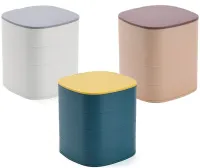Обертова скринька органайзер Rotatable Jewellery Organizer LD-688 для зберігання ювелірних прикрас 4 Відділення з дзеркалом, Футляр для біжутерії