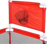 Дитячий складаний манеж IMBABY LJ-200819 з кільцем для баскетболу і м'ячиками для дітей, Сухий ігровий басейн з кульками і парканом для малюків