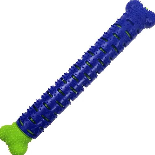 Зубна щітка для чищення ясен собак Chewbrush Ardemer самоочисна гумова собача кістка, жувальна іграшка-кісточка для зубів 25 * 4.5 см синя