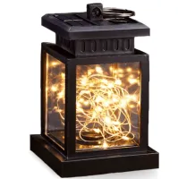 Уличный садовый подвесной светильник фонарь UniSolar NF101 30LED с солнечной панелью и прищепкой, Водонепроницаемый прожектор Solar AND HA-80 Черный
