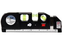 Лазерний рідинний рівень Fixit Laser Levelpro 3 будівельна лазерна лінійка 2,5 метра прилад нівелір з вбудованою рулеткою на батарейках