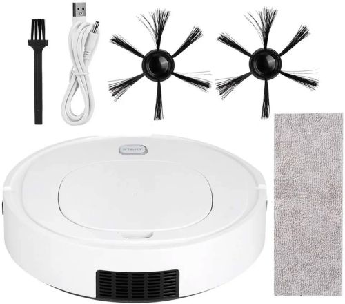 Автоматичний розумний робот пилосос Robot Vacuum Cleaner ES28 бездротовий безшумний робот-пилосос для сухого та вологого прибирання на акумуляторі White
