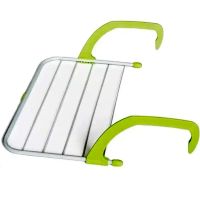 Навісна сушарка для білизни Fold Clothes Shelf Зелена, знімна переносна сушка для одягу та взуття, підвісна на батарею, ванну, двері, підвіконня