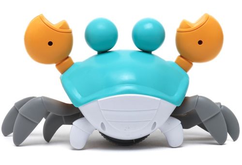Дитяча інтерактивна іграшка Краб Cartoon Crab HX155C бігаючий робот, краб-утікач з детектором перешкод, звуковими і світловими ефектами на батарейках