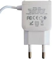Мережевий зарядний пристрій Hoco C59A 2USB адаптер USB з цільним кабелем MicroUSB блок живлення на 2 порти для зарядки телефонів 15w 220v 2.4 A Білий