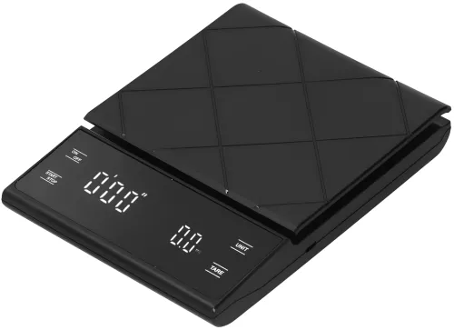 Кухонные сенсорные весы Coffee Scale EK6012 до 5 кг, аккумуляторные весы для взвешивания кофе с LED-дисплеем, таймером и плоской платформой 4058