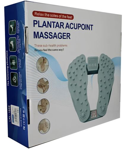 Вібраційний масажер для ніг Plantar Acupoint Foot Massager LKL-1666 електричний акупунктурний вібромасажер для стоп з функцією підігріву від мережі