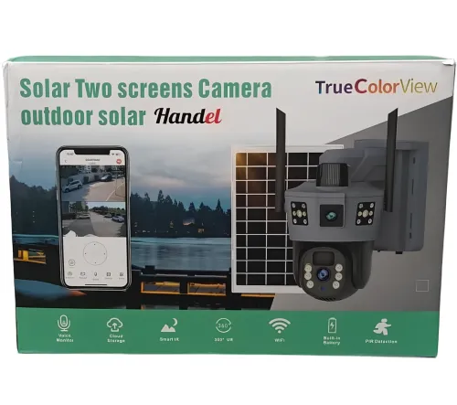 Уличная IP камера видеонаблюдения Solar Camera TD35 4G Wifi поворотная видеокамера с тремя линзами и удаленным доступом от солнечной панели TD35-4G