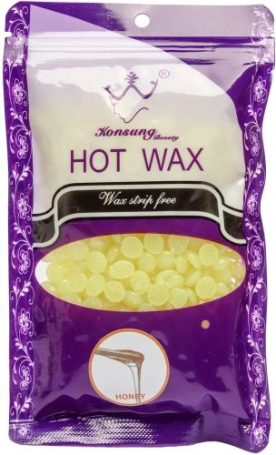 Кольоровий віск в гранулах для воскоплава Konsung Hot Wax 300 грам професійний низькотемпературний плівковий віск для депіляції всіх типів шкіри