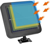 Підвісний вуличний ліхтар Solar light BK-128-6 COB на сонячній батареї з датчиком руху і пультом ДУ, водонепроникний настінний світильник