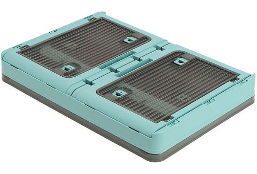 Складаний прозорий органайзер Joybos Foldable Storage Box 43х31х24 см розкладний пластиковий ящик на коліщатках для зберігання речей, одягу та постільної білизни