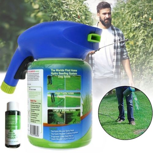  Рідкий газон Hydro Mousse Liquid Lawn 2 в 1 + Розпилювач для гідропосіву з рідиною Гідро Маус для засіву і додання густоти газону