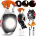 Светодиодный фонарик брелок для ключей с поджигом Keychain Light W5147 ручной мультитул, мини светильник с прикуривателем, отверткой и карабином USB