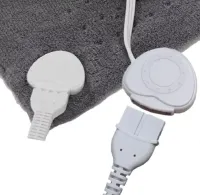 Заспокійлива масажна нагрівальна грілка накидка Massaging Weighted Heating Pad для всього тіла Теплова флісова електрогрілка плед із підігрівом, що заспокоює