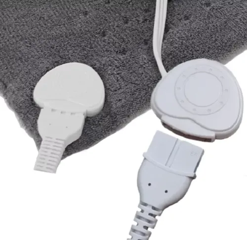 Заспокійлива масажна нагрівальна грілка накидка Massaging Weighted Heating Pad для всього тіла Теплова флісова електрогрілка плед із підігрівом, що заспокоює