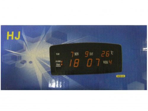 Електронний настільний годинник Caixing CX 909-A із зеленим Led підсвічуванням, Настільний цифровий годинник червоний з датою і термометром від мережі 220V