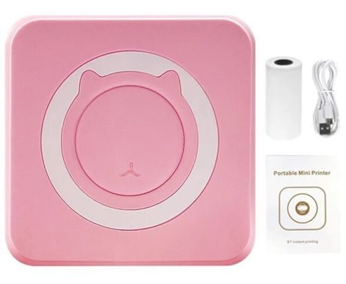 Бездротовий міні принтер Cat Mini Printer MAG - 693 57mm з Bluetooth, Кишеньковий дитячий термопринтер для друку без чорнила для смартфона 1200mAh