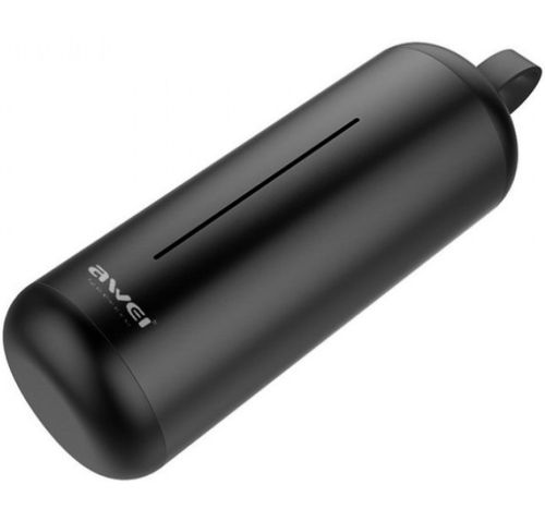 Бездротові Bluetooth навушники з кейсом Awei T5 Black вакуумні навушники-гарнітура з шумозаглушенням і мікрофоном блютуз в чохлі док-станція чорні