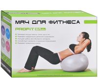 Гімнастичний м'яч PROFiT Ball 75 см M 0277 для фітнесу та гімнастики, фітбол для вагітних, гумовий куля профіт для аеробіки та йоги до 150 кг