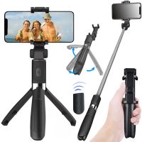 Селфи палиця штатив Selfie Stick L01 70 см телескопічний трипод для селфи, монопод тринога з тримачем для телефону з пультом Bluetooth L-01