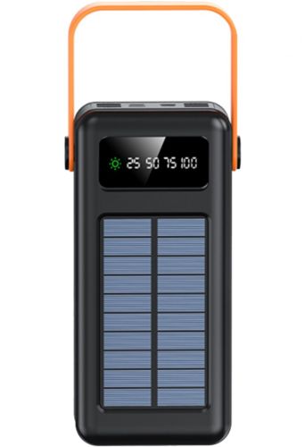 Портативний зарядний пристрій Power Bank Voltronic YM - 635cx 50000mAh з сонячною панеллю і ліхтариком Solar зовнішній акумулятор повербанк для зарядки