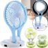 Настольный складной вентилятор с лампой Handy Mini Fan JR-5580 12V 220V с LED подсветкой от аккумуляторов 18650 Аккумуляторный мини-вентилятор