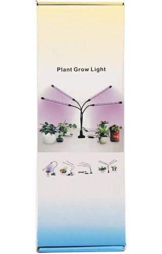 Светодиодная гибкая фитолампа Grow Light на 4 ветки для выращивания комнатных растений, светильник на 4 лампы роста рассады Полный спектр USB с таймером