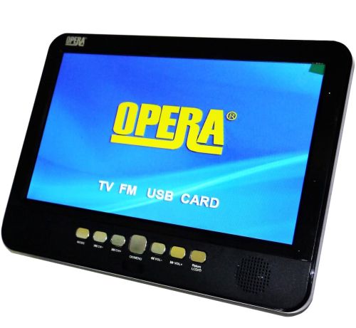 Автомобільний портативний телевізор Opera TV OP-1002 13,8 " дюймів T2 від мережі і від прикурювача, екран Опера з акумулятором USB SD в автомобіль