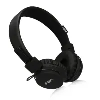 Бездротові накладні Bluetooth навушники NIA X3 з МР3 плеєром і FM Black, повнорозмірні блютуз стерео навушники з мікрофоном і радіо чорні