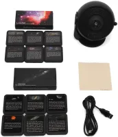 Проектор зоряного неба Galaxy Projector 360° Akenori PG-2000 світлодіодний нічник із таймером, домашній планетарій 13 космічних картриджів Чорний