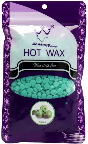 Кольоровий віск в гранулах для воскоплава Konsung Hot Wax 300 грам професійний низькотемпературний плівковий віск для депіляції всіх типів шкіри