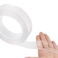 Багаторазова надміцна кріпильна гелієва стрічка Ivy Grip Tape 5 м, Надсильна прозора двостороння клейка скотч 5 метрів нано-стрічка