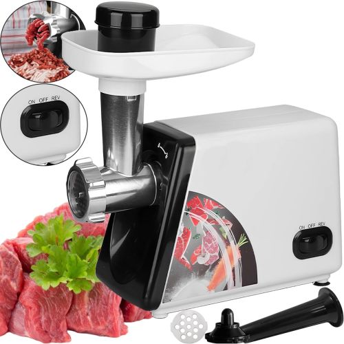 Кухонная электрическая мясорубка Bitek BT-3367 3200W с насадками для колбас и кеббе и толкателем, Бытовая электромясорубка Витек 3200Вт Белая