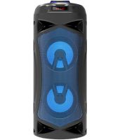Беспроводная Bluetooth колонка динамик SoonBox S4403 с LED подсветкой 10W и микрофоном, Аккумуляторная блютуз акустика караоке USB SD FM AUX Черная
