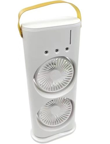 Настільний акумуляторний вентилятор зволожувач повітря Double-ended Spray Fan з RGB підсвічуванням і пультом ДУ, підлоговий вентилятор з зволожувачем
