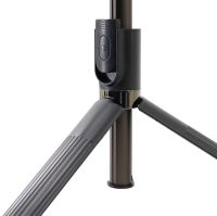 Телескопічна селфи палиця тринога Selfie Stick A8 з кільцевої LED лампою для селфи, Монопод 100 см з підсвічуванням з тримачем для телефону і пультом
