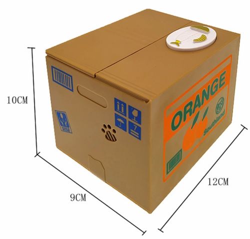 Дитяча інтерактивна скарбничка хитрий котик Mischief Saving Box на батарейках Скарбничка-сейф для грошей кіт злодюжка в коробці забирає монетку лапою