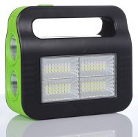 Автономна Сонячна зарядна станція LED ліхтар COBA CB-999B з 2 лампочками Power Bank, Прожектор і 2 лампочки з функцією повербанка Зелений