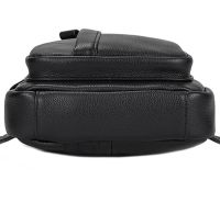 Чоловіча сумка бананка Jasper L99810-b через плече на 2 відділення з USB портом, Нагрудна сумка Джаспер зі штучної шкіри Чорна