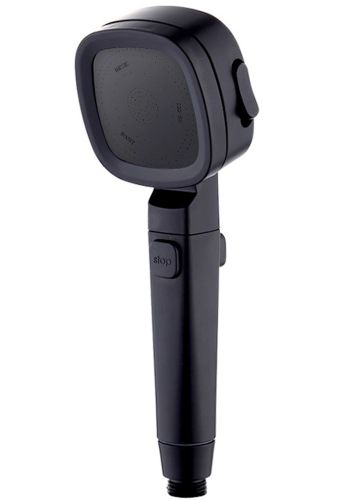 Квадратная насадка высокого давления Water Shower Head RD-3042 4 режима с кнопкой включения для душа, лейка с переключателем и фильтром Черная